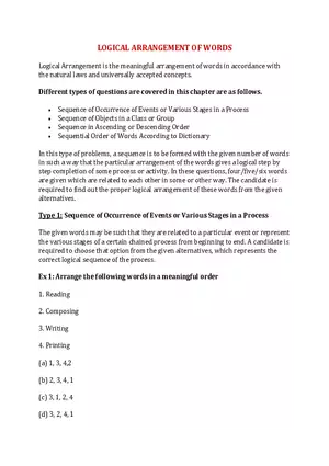 Logical Arrangement of Words