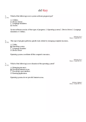 Which of the Following is not a System Software Program Type