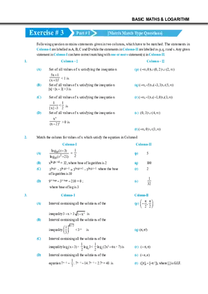 Basic Maths & Logarithm Exercise # 3