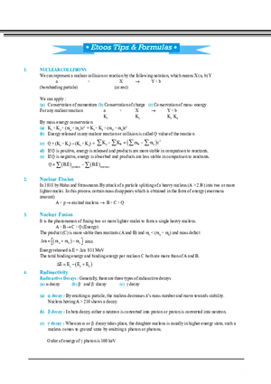 Etoos Tips and Formulas