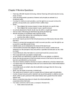 Chapter 9 Review Questions