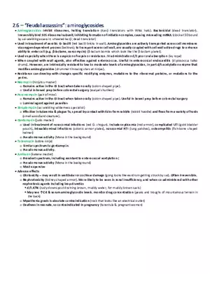 Feudal Assassins  Aminoglycosides