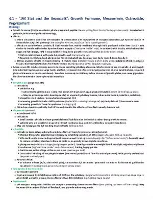 JAK Stat and the Beanstalk  Growth Hormone, Mecasermin, Octreotide, Pegvisomant