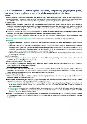 Relaxatives  Laxative Agents