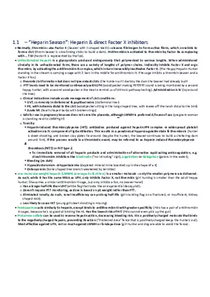 Heparin Season  Heparin & Direct Factor X Inhibitors