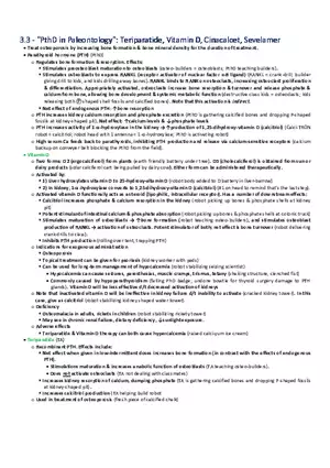 PthD in Paleontology  Teriparatide, Vitamin D, Cinacalcet, Sevelamer