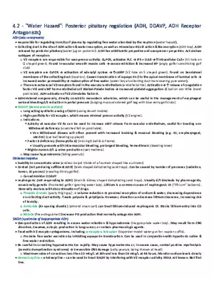 Water Hazard  Posterior Pituitary Regulation