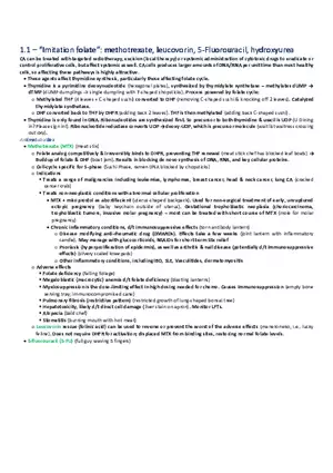 Imitation Folate  Methotrexate, Leucovorin, 5-Fluorouracil, Hydroxyurea