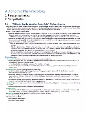 I’d Like to Buy the World an Acetyl-Cola  Cholinomimetics