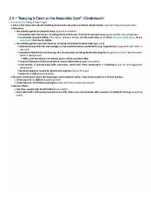 Keeping it Clean at the Anaerobic Gym  Clindamycin