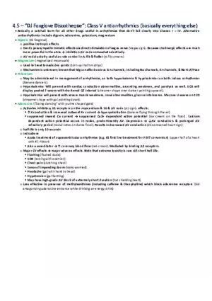 DJ Foxglove Discotheque  Class V Antiarrhythmics