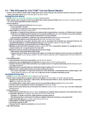 We All Scream for Calci-YUM!  Calcium Channel Blockers