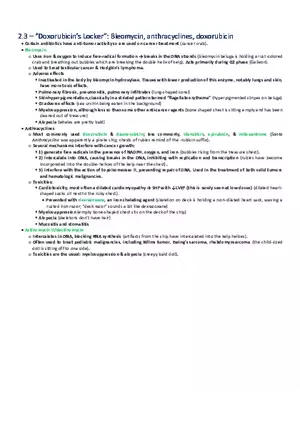 Doxorubicin’s Locker  Bleomycin, Anthracyclines, Doxorubicin