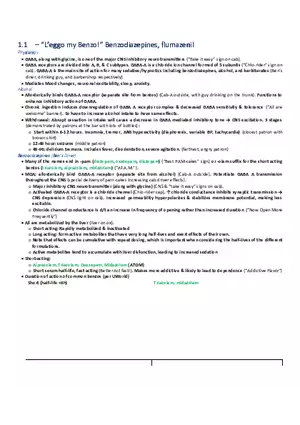 L’eggo My Benzo!  Benzodiazepines, Flumazenil