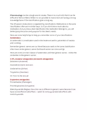 Capstone Pharmacology