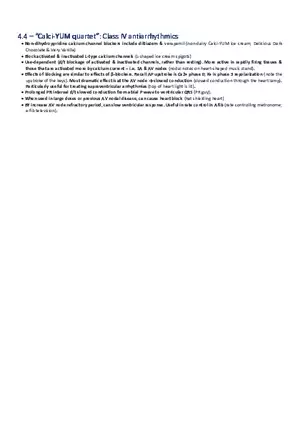 Calci-YUM Quartet  Class IV Antiarrhythmics