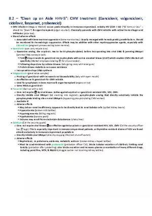 Clean up on Aisle HHV-5  CMV Treatment (Ganciclovir, Valganciclovir, Cidofovir, Foscarnet, Probenecid)