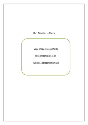 Ch-1 Nutrition in Plants