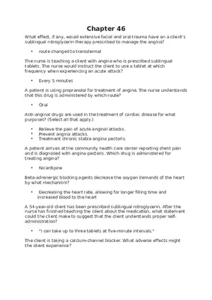 Nursing Chapter 46 Answers 1