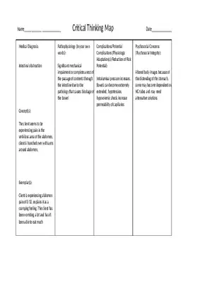 Critical Thinking Map