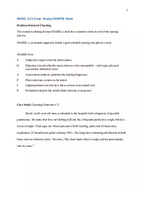Problem-Oriented Charting Case Study