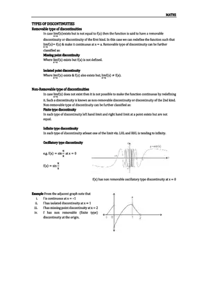 Types of Discontinuities