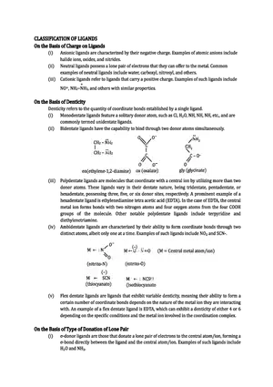 Classification of Ligands