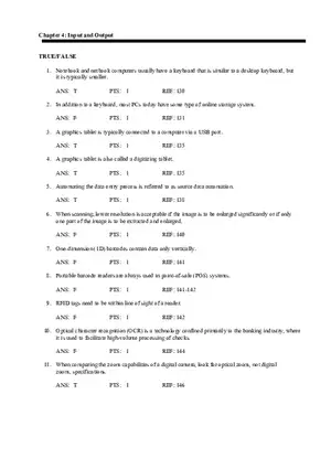 Chapter 4 Input and Output Quiz