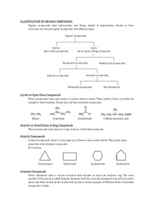 Classification of Organic Compounds