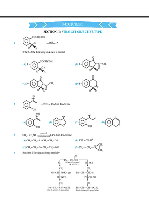 Reaction Mechanism Mock Test