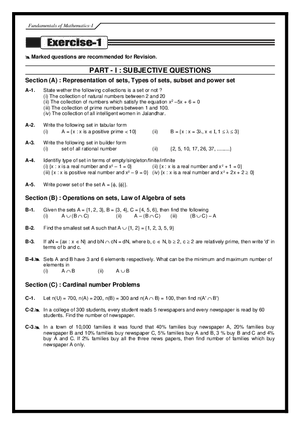 Fundamentals of Mathematics Exercises