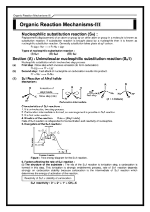 Organic Reaction Mechanisms-III