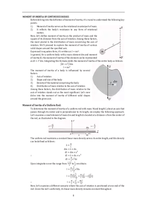 Moment of Inertia of Continious Bodies
