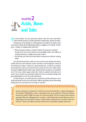 Chapter 2 Acids, Bases and Salts