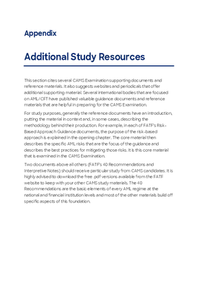 Additional Study Resources