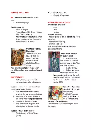 Reading Visual Art