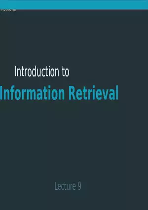 Introduction to Information Retrieval