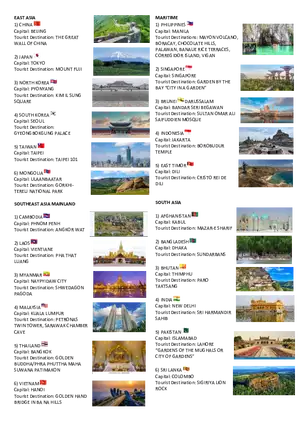 49 Countries in Asia and Their Capitals