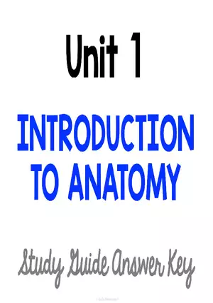 Anatomy Concept 1 Biology Review