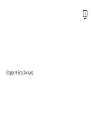 Chapter 10, Smart Contracts