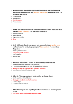 Medical Quiz Questions and Answers
