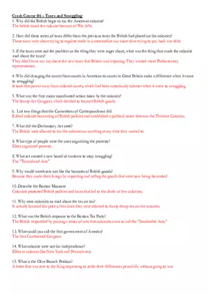 Crash Course # 6 – Taxes and Smuggling