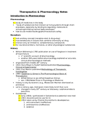 Introduction to Pharmacology