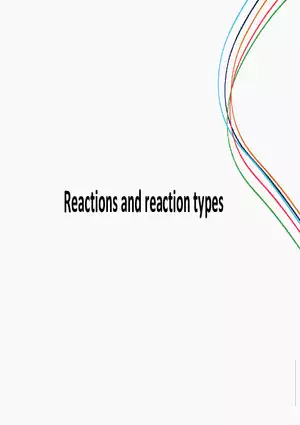 Reactions and Reaction Types