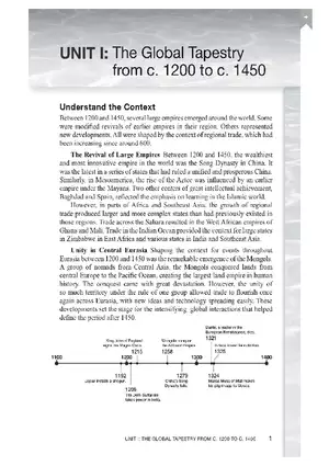 UNIT I: The Global Tapestry from c. 1200 to с. 1450