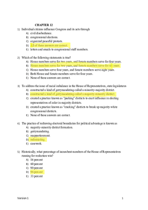 US Government Chapter 12-13 Answer Key