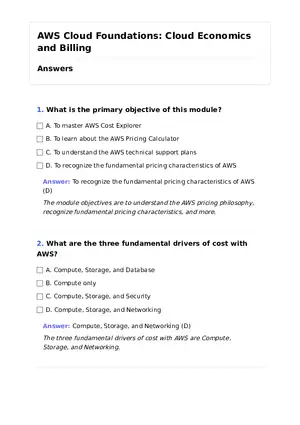 AWS Cloud Foundations. Cloud Economics and Billing