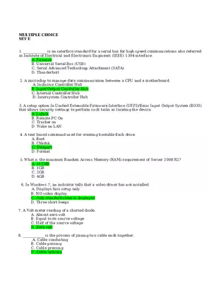 Computer Systems Servicing Written Exam  Set E