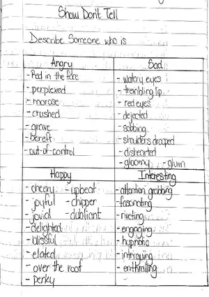 Show Don't Tell Examples