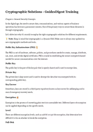 Cryptographic Solutions - GuidesDigest Training